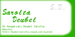 sarolta deubel business card